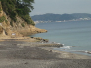 新田義貞が鎌倉へ攻め込んだ稲村ガ崎の先端